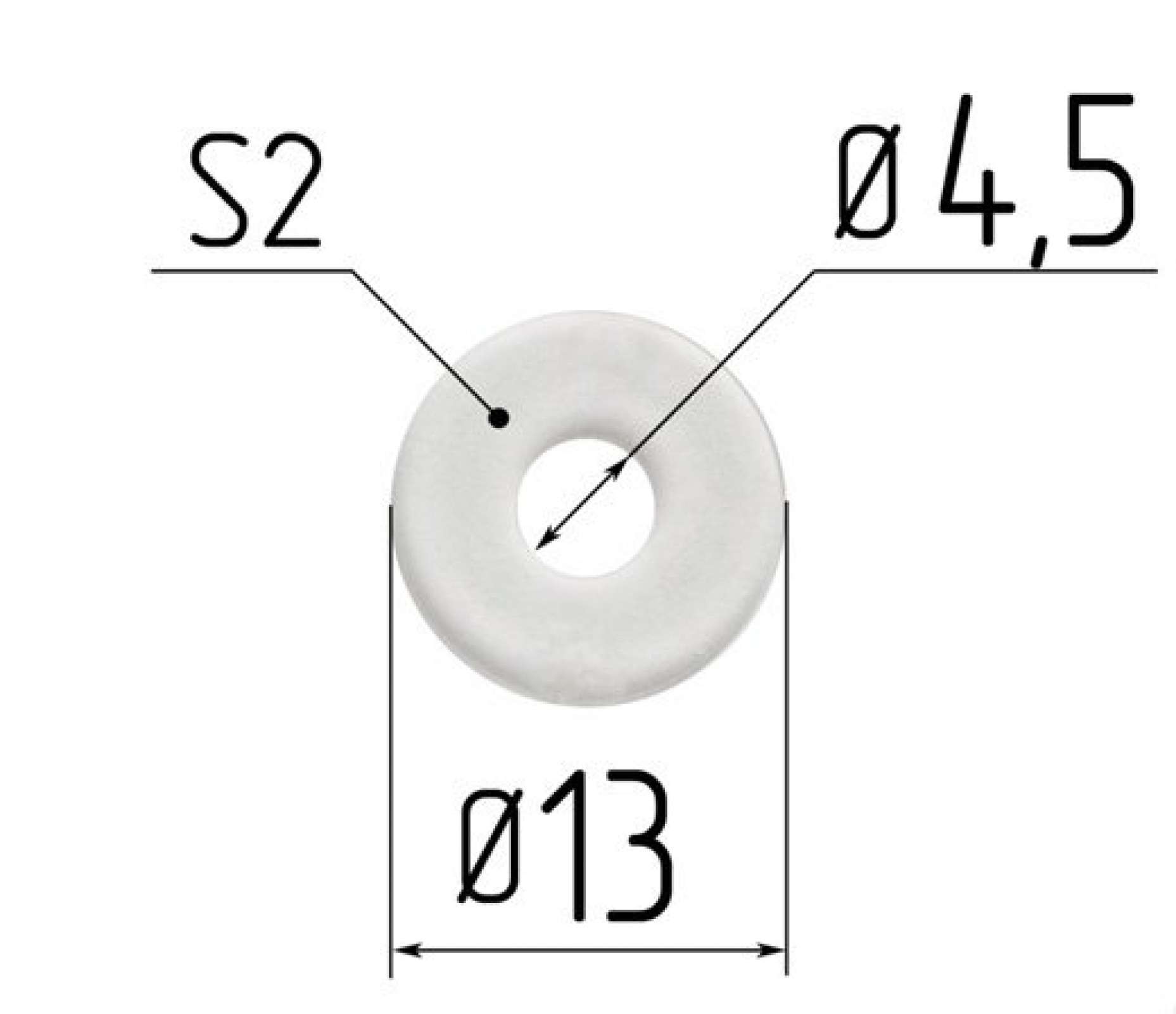 Протекторное кольцо-шайба 4,5мм (50шт.) OPTIMPLAST