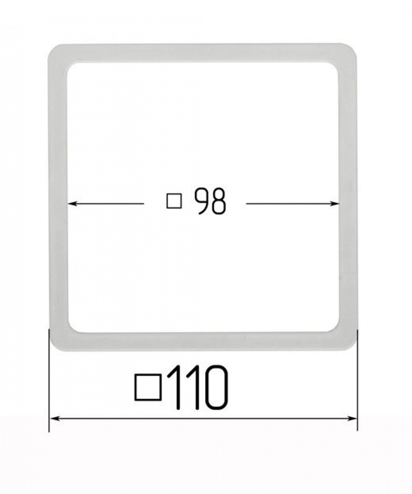 Термоквадрат OPTIMPLAST 110х1110 мм прозрачный