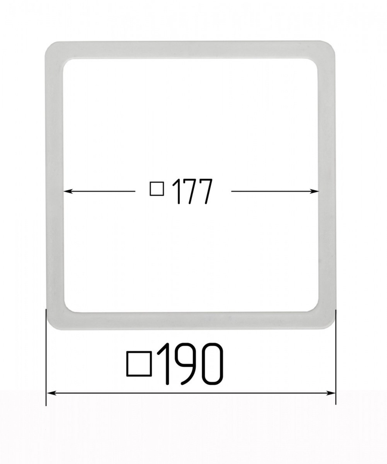 Термоквадрат OPTIMPLAST 190х190 мм прозрачный