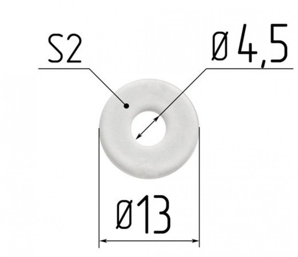 Протекторное кольцо-шайба 4,5мм (50шт.) OPTIMPLAST