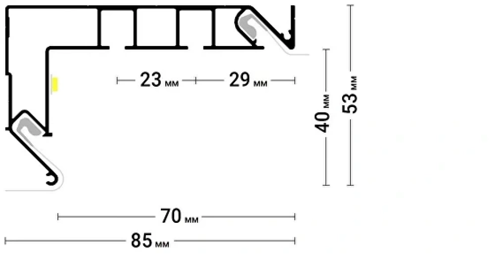 Гардина FLEXY GARDINA2 02 (ПФ-8048) (AL) белая 2,2м / 3,2м