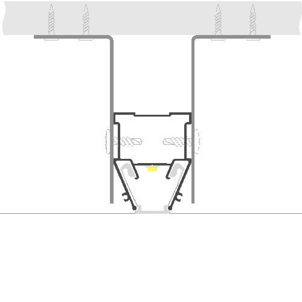 Профиль FLEXY LINE 15 (AL) (ПФ 7140 Световые линии 15мм) без вставки 2м