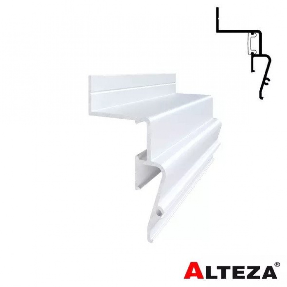 Профиль ALTEZA Contour-Pro LED парящий под вставку (AL) белый, черный 2м