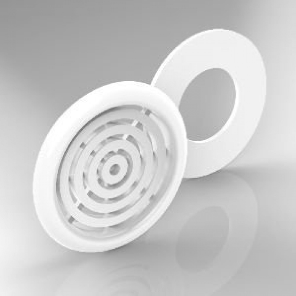 Решетка вентиляционная с термокольцом ART FOLIO d 50 мм белая