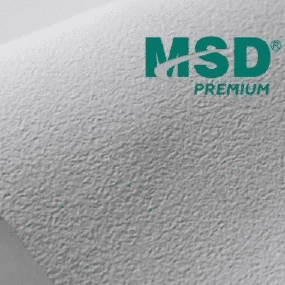 Полотно белое мат / сатин 400 - 500 MSD PREMIUM (толщина 0,19 м плотность 250 г/м3)
