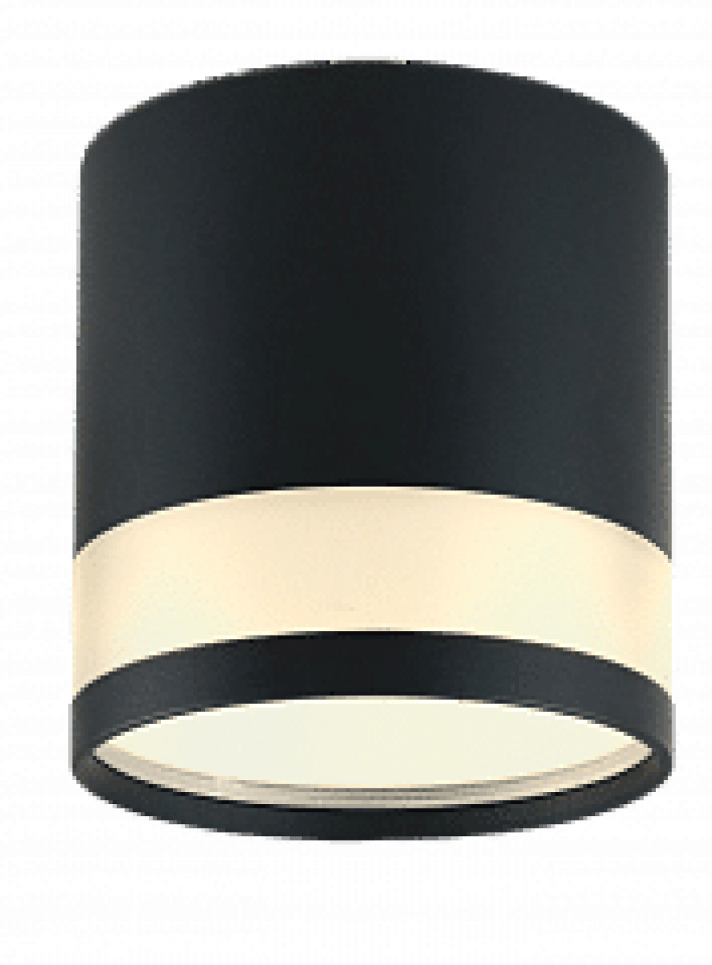 Светильник накладной EKS ART GLASS под лампу GX53 83x90 черный / белый