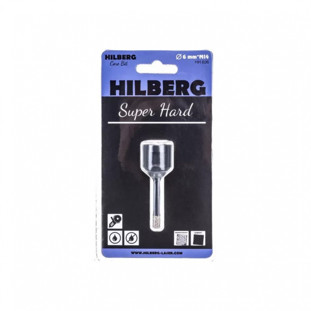 Коронка алмазная 6 мм Hilberg HH606 Super Hard M14