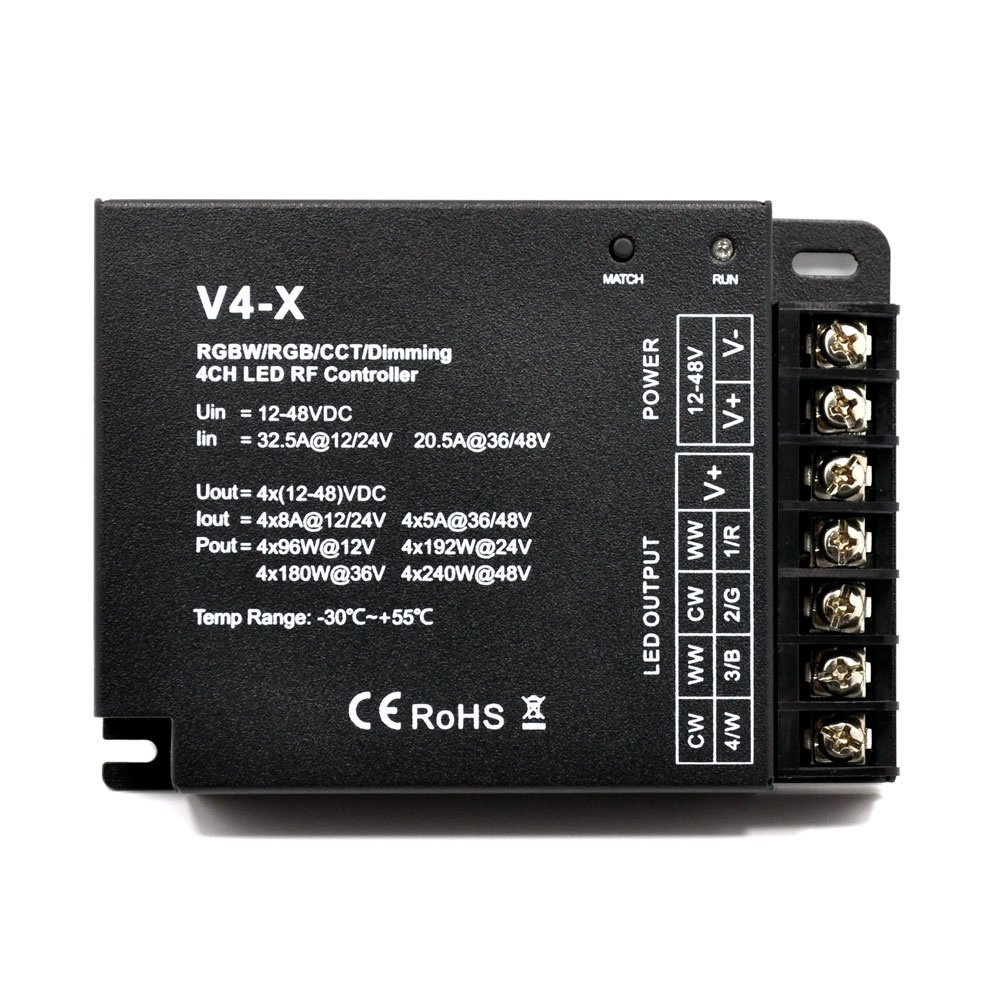 Контроллер W4-X RGBW/RGB/CCT/DIM 12/24V, 390/768W