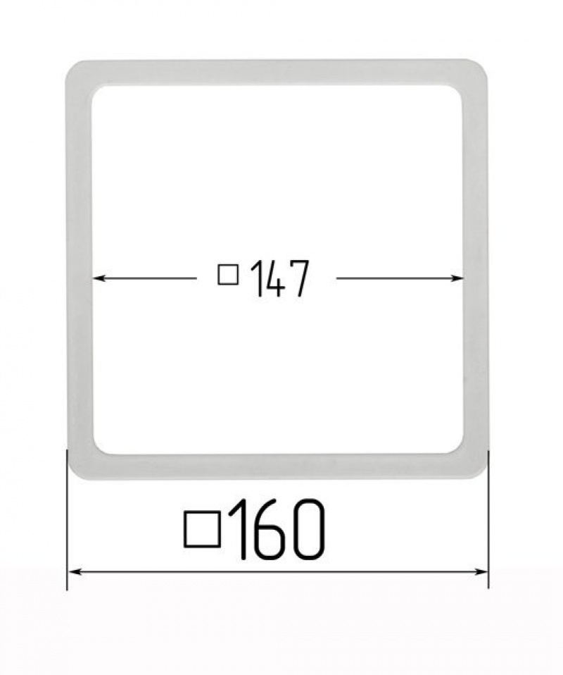 Термоквадрат OPTIMPLAST 160х160 мм прозрачный