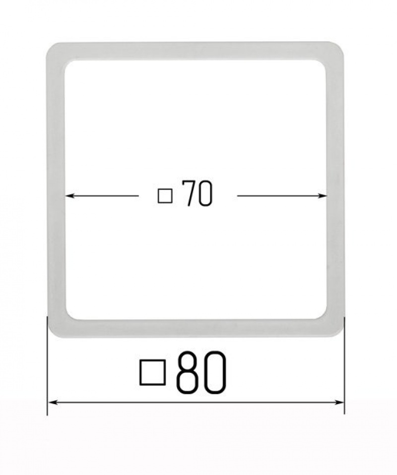 Термоквадрат OPTIMPLAST 80х80 мм прозрачный