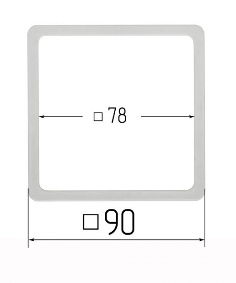 Термоквадрат OPTIMPLAST 90х90 мм прозрачный