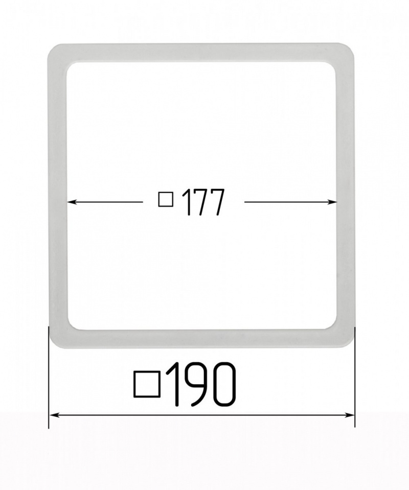 Термоквадрат OPTIMPLAST 190х190 мм прозрачный
